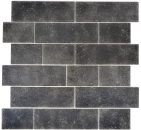 Mosaique de verre Matte Metro aspect mur composite graphite noir 68-0349L