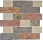 Mosaique de verre Matte Metro aspect mur composite rouille marron beige 68-1379L