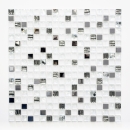 Mosaique en verre Acier inoxydable blanc argent Acier 92-0107