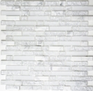 Mosaik Verbund Glasmosaik Stein mix weiß Mix Transluzent Mauerverbandoptik glänzend