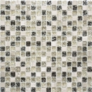 Mosaique Carre Mosaique de verre Pierre mix gris-vert Mix translucide brillant