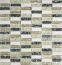 Batonnets de mosaque Pierre mix gris-vert Mix translucide aspect crois brillant