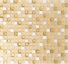 Mosaique Carre Mosaique de verre Pierre mix blanc mat or Mix translucide brillant