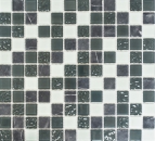 Mosaico mezcla piedra translucida gris brillante - 10 hojas de mosaico