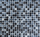 Mosaique Carre Mosaique de verre Pierre mix gris noir Mix translucide brillant