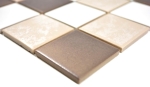 Mosaique Carre mix beige brun Ceramique mate R10B