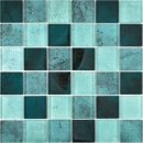 Mosaico cuadrado de mosaico de vidrio mezcla de gasolina translucido aspecto concreto brillante