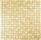 Mosaique Carre Pierre Resin mix or Mix brillant