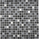 Mosaique de verre Pierre naturelle Acier inoxydable noir graphite anthracite mat brillant 92-0322