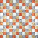 Mosaik Transluzent Crystal mix gold silber schwarz rot glaenzend - 10 Mosaikblaetter