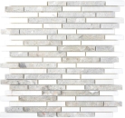 Marmor Mosaik Verbund Stein grau weiß 87-0201