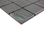 Mosaik Quadrat Kanran black Keramik 3D-Optik schwarz glänzend