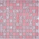 Keramikmosaik Mosaik Strukturiert Pink Rose Metallic Wandverkleidung Fliesenspiegel Küchenfliese - 18-1111