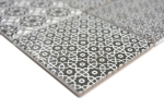 Mosaico cuadrado Classico negro ceramica retro look brillante