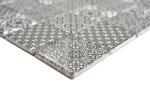 Mosaico quadrato Classico in ceramica nera effetto retro lucido