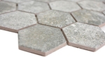 Mosaik Hexagon CURIO Granit grau Keramik Hexagonoptik matt