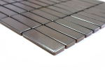 Varillas de mosaico de ceramica de plata lisa en cruz aspecto mate