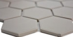 Mosaik Hexagon uni grau unglasiert Keramik Hexagonoptik matt R10
