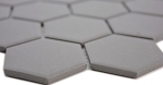 Mosaico hexagono uni gris oscuro ceramica sin esmaltar aspecto hexagono mate R10