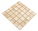 Mosaik Quadrat Steinoptik sandbeige Keramik matt