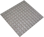 Mosaique Carre uni metal Ceramique gris mat R10B