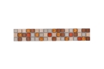 Mosaique Bordures Pierre naturelle Mosaique de verre Batonnets cream pastell rotor orange brun