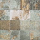 Keramikmosaik Feinsteinzeug beige braun graugrün matt Wand Boden Küche Bad Dusche - 16-71CB