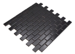 Mosaique Brick uni noir mat Ceramique aspect maconnerie