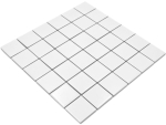 Mosaico cuadrado uni blanco mate ceramica look blanco