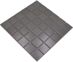 Mosaico cuadrado uni metal mate ceramica metal gris