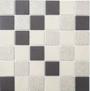 Mosaik Fliese Keramik cream hellbeige grau unglasiert 16-2011