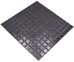 Mosaik Quadrat Struktur schwarz glänzend Keramik Retrooptik weiß