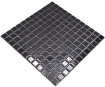 Mosaik Quadrat uni schwarz glänzend Keramik