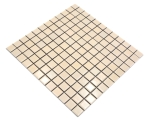 Mosaico cuadrado liso de ceramica beige brillante