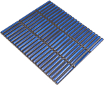 Mosaique rectangle uni bleu cobalt brillant Ceramique aspect bambou