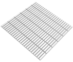 Mosaique rectangle uni blanc brillant Ceramique aspect bambou