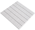 Mosaico rectangulo uni blanco mate ceramica aspecto bambu