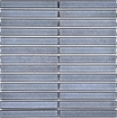 Mosaic stave look ceramic gray shiny - 10 mosaic sheets