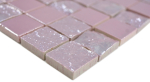 Mosaik Quadrat Gaku pink Keramik 3D-Optik altrosa glänzend