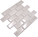Mosaico metro uni piedra gris ceramica metro look gris brillante