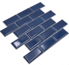 Mosaico metro uni azul cobalto ceramica metro look azul cobalto brillante