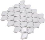 Mosaico diamante metro blanco brillante ceramica metro look