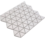 Piastrelle di mosaico in ceramica triangolo diamante uni bianco opaco