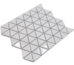 Mosaikfliesen Keramikmosaik Dreieck Diamant uni weiß glänzend