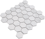 Mosaik Hexagon Carrara Optik Keramik Steinoptik weiß matt