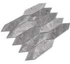 Mosaik Hexagon lang PICKET grey stone dark Keramik Steinoptik grau matt