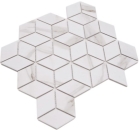 Mosaik Diamant (POV) Calacatta Optik Keramik Steinoptik weiß matt