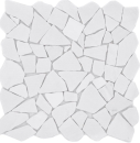 Mosaique Bruch Ciot uni blanc marbre aspect Bruch mat