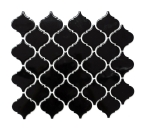 Mosaico florentino liso negro brillante ceramica aspecto florentino