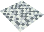 Mosaikfliesen Glasmosaik Grau Weiß Anthrazit Crystal Mix